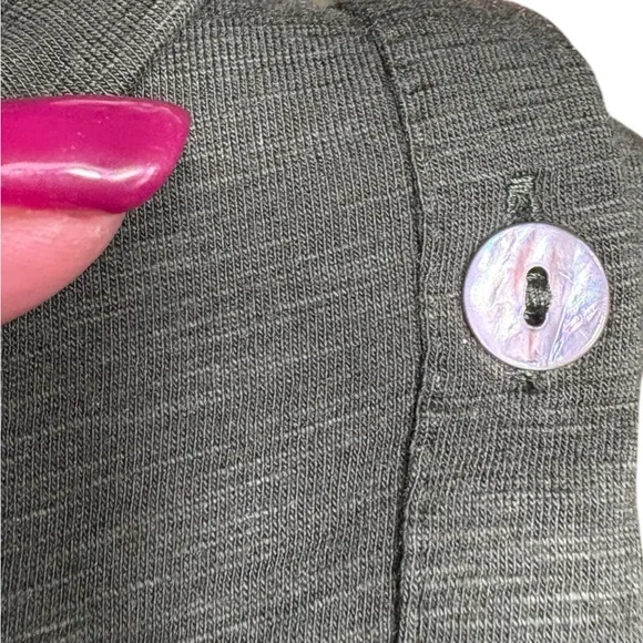 J.Jill-Gorgeous olive blouse. Super soft, roll tab sleeve. Size medium. Like new - Picture 3 of 11